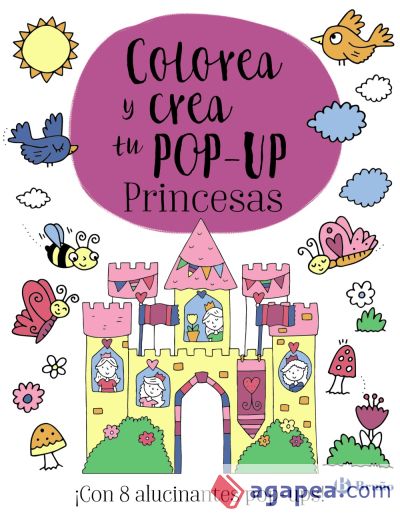 Colorea y crea tu pop-up. Princesas