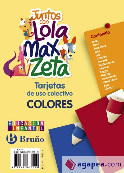 Juntos con Lola, Max y Zeta Tarjetas de colores