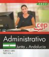 Administrativo (turno Libre). Junta De Andalucía. Test Vol. I. Oposiciones