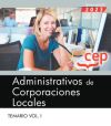 Administrativos De Corporaciones Locales. Temario Vol. I.