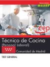 Técnico De Cocina (personal Laboral). Comunidad De Madrid. Test General