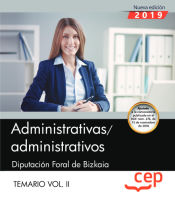 Portada de Administrativas/administrativos. Diputación Foral de Bizkaia. Temario. Vol.II