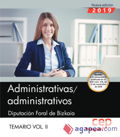 Administrativas/administrativos. Diputación Foral de Bizkaia. Temario. Vol.II