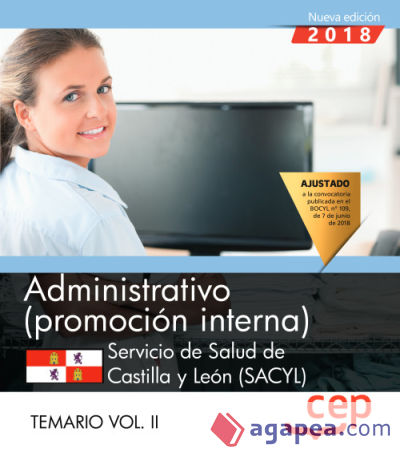 Administrativo (promoción interna). Servicio de Salud de Castilla y León (SACYL). Temario Vol.II