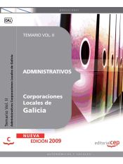 Portada de Administrativos Corporaciones Locales de Galicia. Temario Vol. II