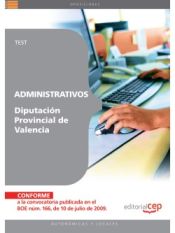 Portada de Administrativos Diputación Provincial de Valencia. Test