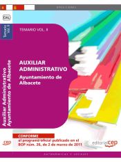 Portada de Auxiliar Administrativo Ayuntamiento de Albacete. Temario Vol. II