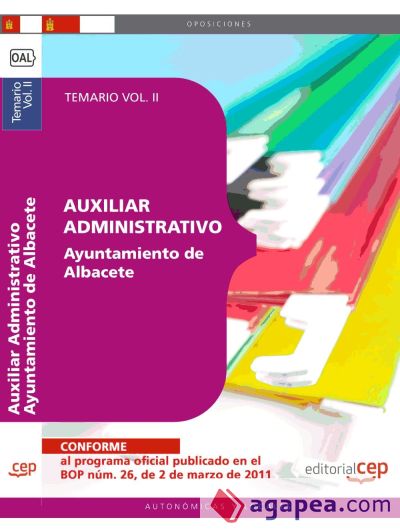 Auxiliar Administrativo Ayuntamiento de Albacete. Temario Vol. II