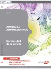 Portada de Auxiliar Administrativo Universidad de A Coruña. Test