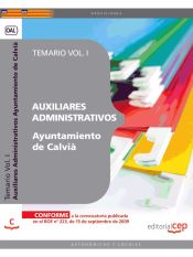 Portada de Auxiliar Administrativo del Ayuntamiento de Calvià. Temario Vol. I