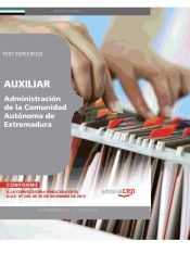 Portada de Auxiliar de la Administración de la Comunidad Autónoma de Extremadura. Test Específico