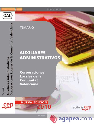 Auxiliares Administrativos Corporaciones Locales de la Comunitat Valenciana. Temario
