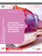 Portada de Certificado de Capacitación Profesional de Transporte de Viajeros. Temario Vol. II