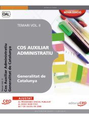 Portada de Cos Auxiliar Administratiu. Generalitat de Catalunya. Temari Vol. II