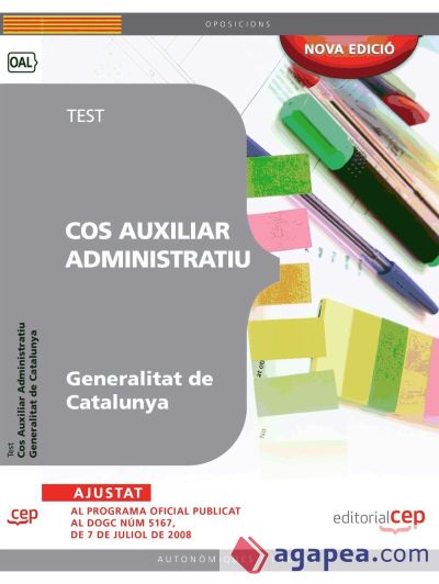 Cos Auxiliar Administratiu Generalitat de Catalunya. Test