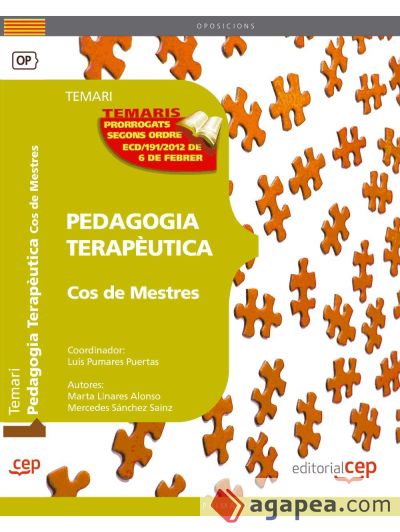 Cos de Mestres. Pedagogia Terapèutica. Temari