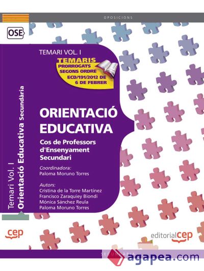 Cos de Professors d'Ensenyament Secundari. Orientació Educativa. Temari Vol. I