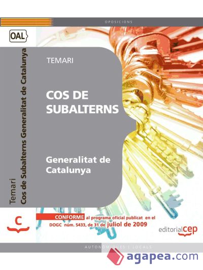 Cos de Subalterns de la Generalitat de Catalunya. Temari