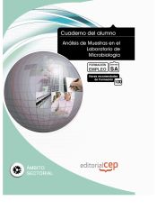 Portada de Cuaderno del Alumno Análisis de Muestras en el Laboratorio de Microbiología. Formación para el Empleo