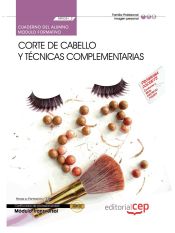 Portada de Cuaderno del alumno Corte de cabello y técnicas complementarias. Certificados de Profesionalidad