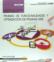 Portada de Cuaderno del alumno Pruebas de funcionalidades y optimización de páginas web. Certificados de profesionalidad. Confección y publicación de páginas Web