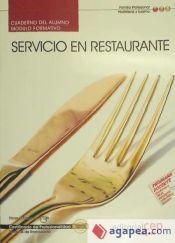 Portada de Cuaderno del alumno Servicio en restaurante (MF1052_2). Certificados de Profesionalidad