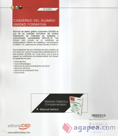 Cuaderno del alumno Técnicas de diseño gráfico corporativo. Certificados de profesionalidad. Gestión de marketing y comunicación