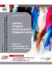 Portada de Cuerpo Técnico. Especialidad Trabajo Social. Junta de Comunidades de Castilla-La Mancha.Temario Vol. II