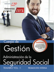 Portada de Cuerpo de Gestión de la Administración de la Seguridad Social (Promoción Interna). Temario, volumen II