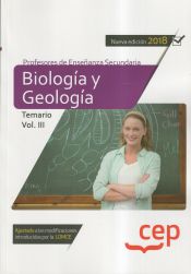 Portada de Cuerpo de Profesores de Enseñanza Secundaria. Biología y Geología. Temario Vol. III