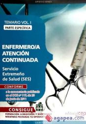 Portada de Enfermero/a Atención Continuada Servicio Extremeño de Salud. Temario Específico Vol. I