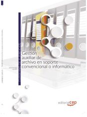 Portada de Gestión auxiliar de archivo en soporte convencional o informático. Cuaderno de ejercicios