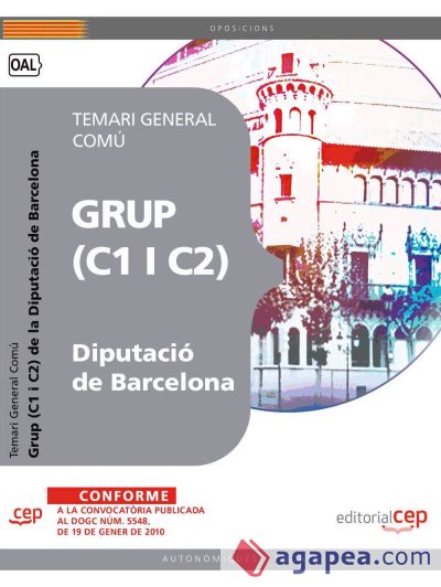Grup (C1 i C2) de la Diputació de Barcelona. Temari General Comú