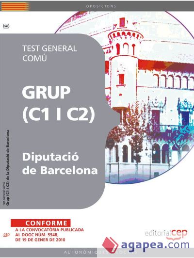 Grup (C1 i C2) de la Diputació de Barcelona. Test General Comú