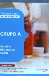 Portada de Grupo A del Servicio Riojano de Salud. Temario y Test Parte General