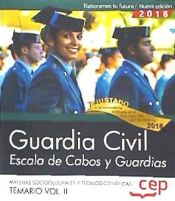 Portada de Guardia Civil. Escala de Cabos y Guardias. Materias Socioculturales y Técnico-Científicas. Temario Vol. II