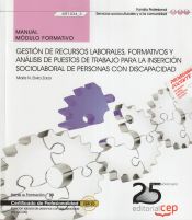 Portada de Manual Gestión de recursos laborales, formativos y análisis de puestos de trabajo para la inserción sociolaboral de personas con Discapacidad. Certificados de profesionalidad. Inserción laboral de personas con discapacidad