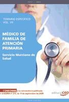 Portada de Médico de Familia de Atención Primaria. Servicio Murciano de Salud. Temario Específico  Vol. VII