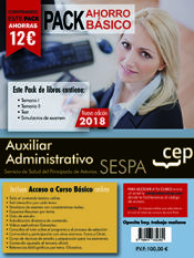 Portada de PACK AHORRO BASICO. Auxiliar Administrativo del Servicio de Salud del Principado de Asturias (SESPA)