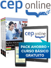 Portada de PACK AHORRO BÁSICO. Auxiliar Administrativo de la Función Administrativa. Servicio Riojano de Salud (SERIS). (Incluye Temarios I, II, Test, Simulacros de Examen y Curso Básico on Line)