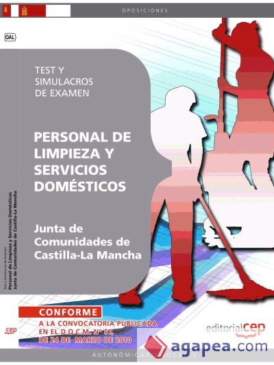 Personal de Limpieza y Servicio Doméstico. Junta de Comunidades de Castilla-La Mancha. Test y Simulacros de Examen