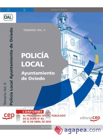 Policía Local del Ayuntamiento de Oviedo. Temario Vol. II