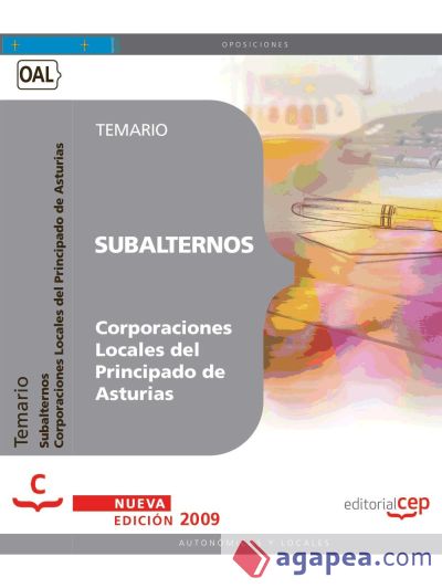 Subalternos Corporaciones Locales del Principado de Asturias. Temario