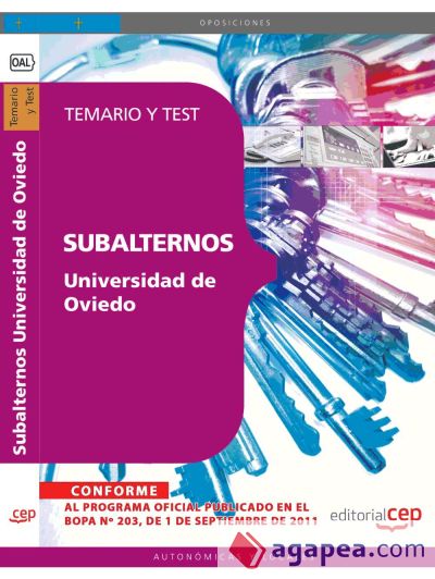 Subalternos de la Universidad de Oviedo. Temario y Test