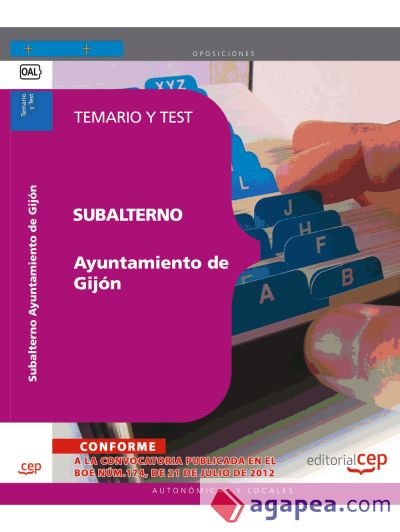 Subalternos del Ayuntamiento de Gijón. Temario y test