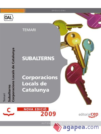 Subalterns Corporacions Locals de Catalunya. Temari