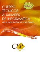 Portada de TEMARIO OPOSICIONES VOL. II CUERPO DE TÉCNICOS AUXILIARES DE INFORMÁTICA DE LA ADMINISTRACIÓN DEL ESTADO