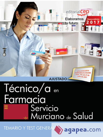 Técnico/a en farmacia. Servicio Murciano de Salud. Temario y Test General