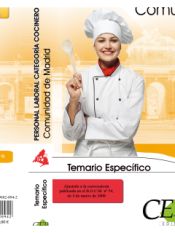 Portada de Temario Específico Personal Laboral de la Comunidad de Madrid. Categoría Cocinero (Grupo III)