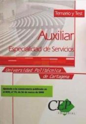 Portada de Temario y Test Auxiliar, especialidad de Servicios de la Universidad Politécnica de Cartagena